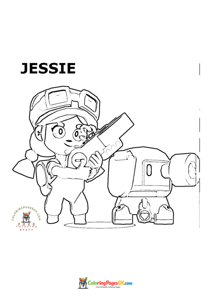 Brawl Stars Jessie coloring page to print