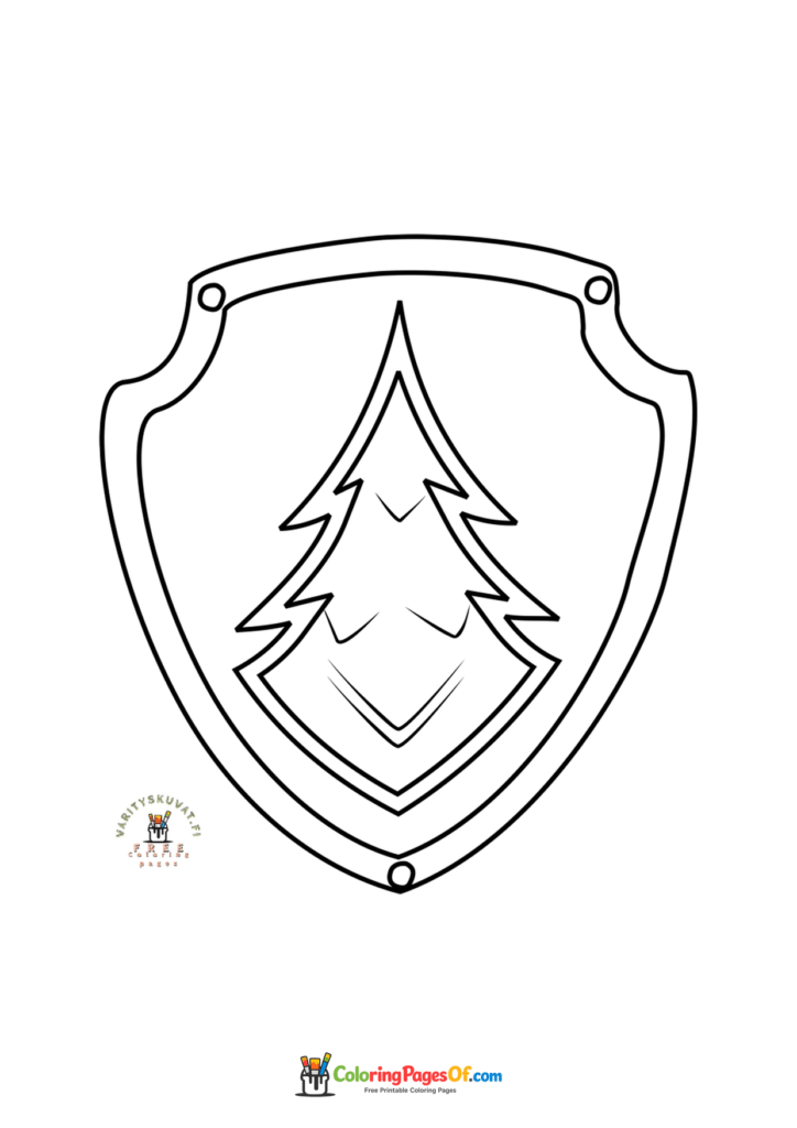 PAW Patrol Everest badge coloring page