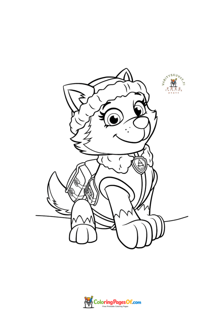 PAW Patrol Everest coloring page for kids
