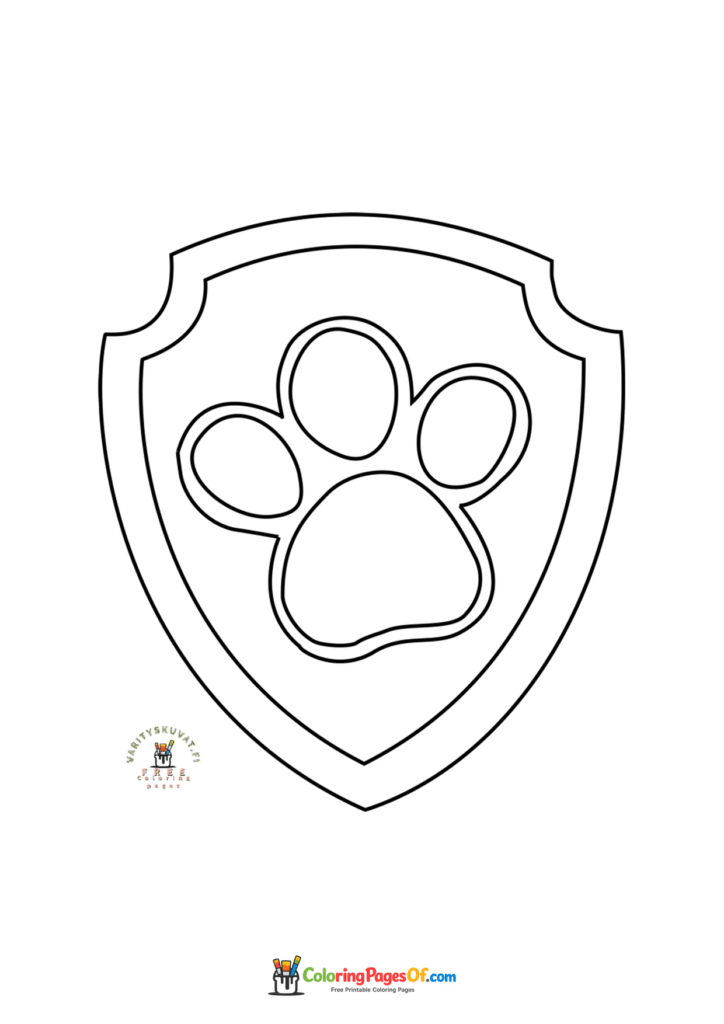 PAW Patrol Ryder badge coloring page