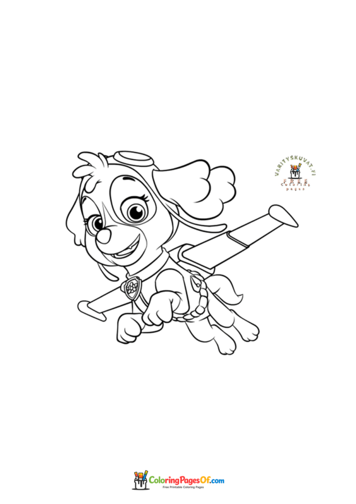 PAW Patrol Skye flying coloring page