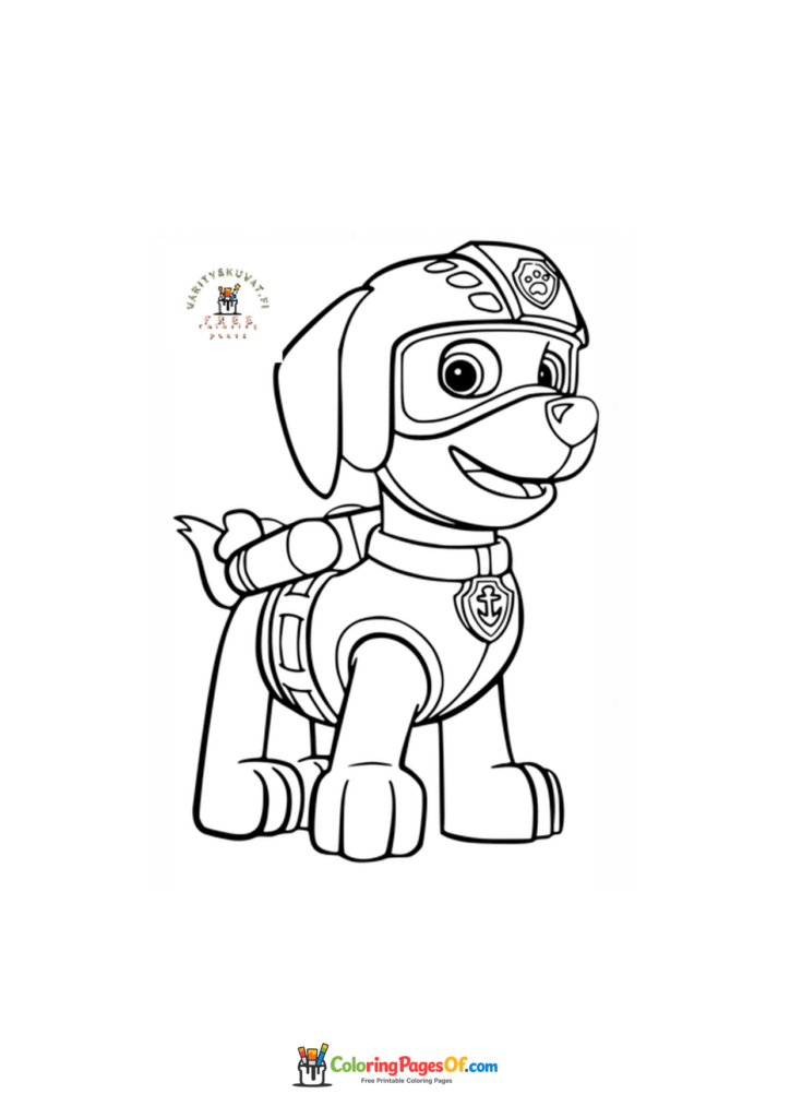 PAW Patrol Zuma Air Rescue coloring page