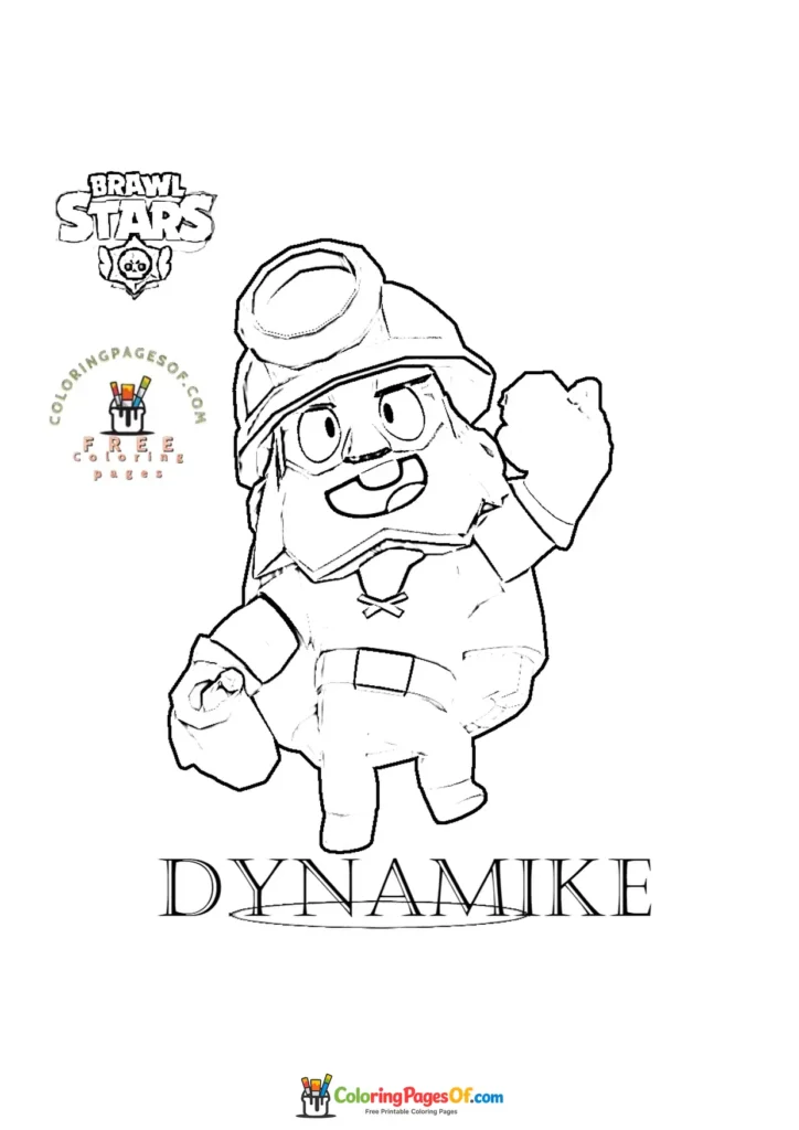 Brawl Stars Dynamike 1 Ausmalbild zum Ausdrucken