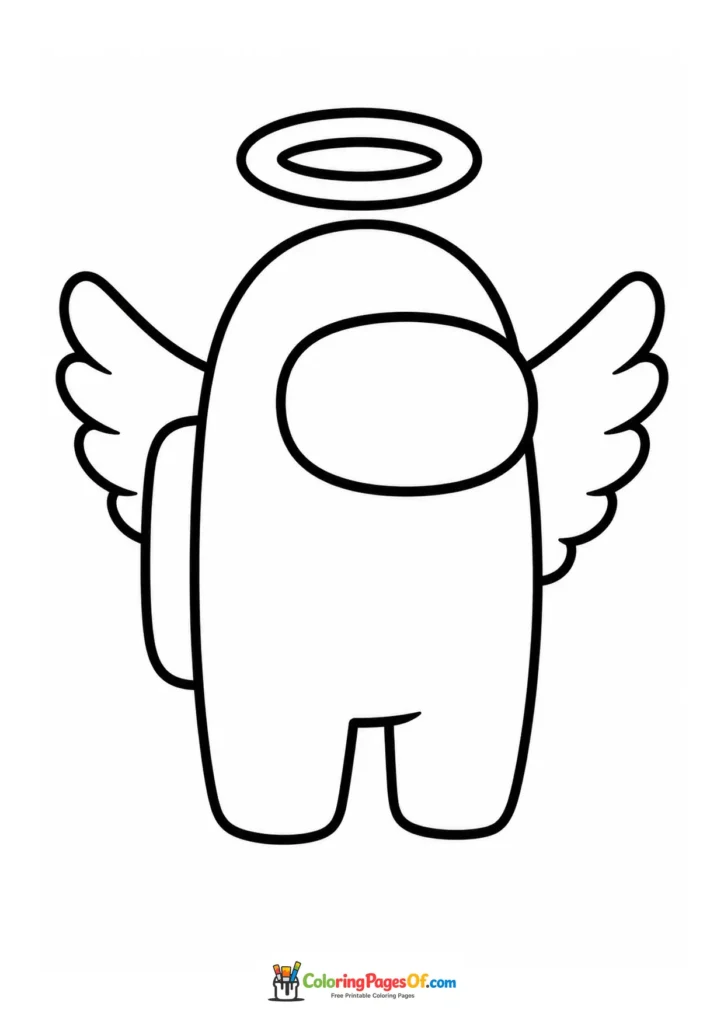 Dibujo de Ángel de Among Us para colorear