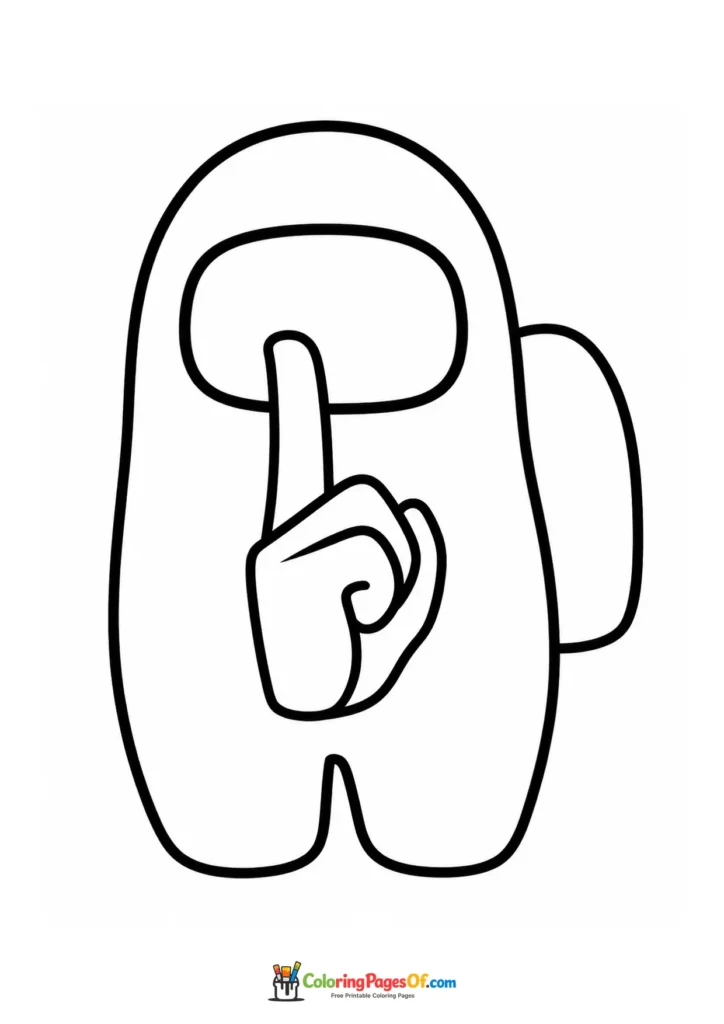 Dibujo de Among Us Shhh para colorear