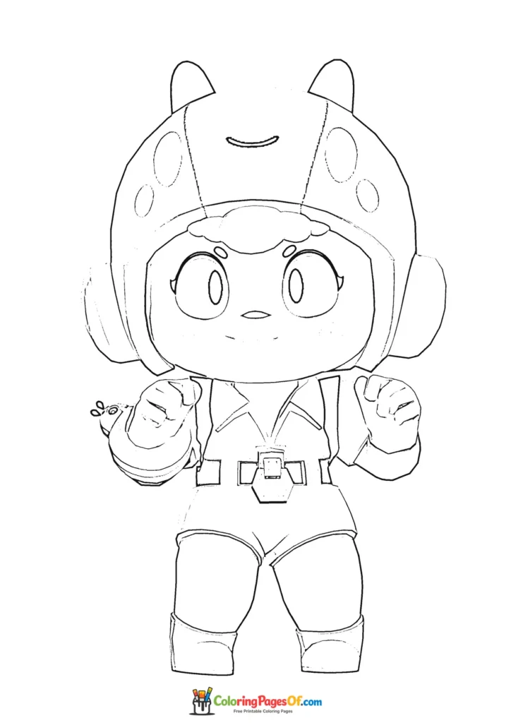 Brawl Stars Bea Ausmalbild zum Ausdrucken