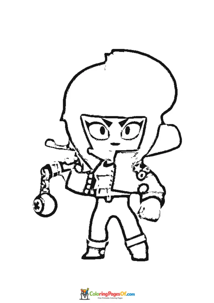 Brawl Stars Bibi Ausmalbild zum Ausdrucken
