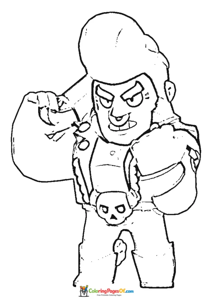 Brawl Stars Bull 2 Ausmalbild zum Ausdrucken