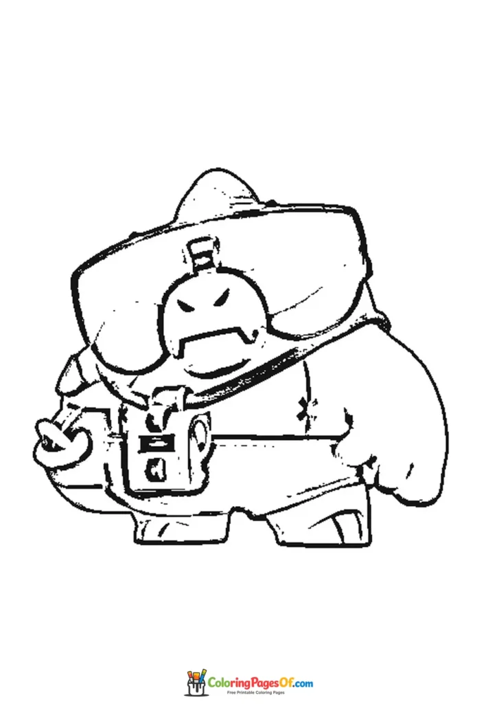 Brawl Stars Buzz Ausmalbild zum Ausdrucken