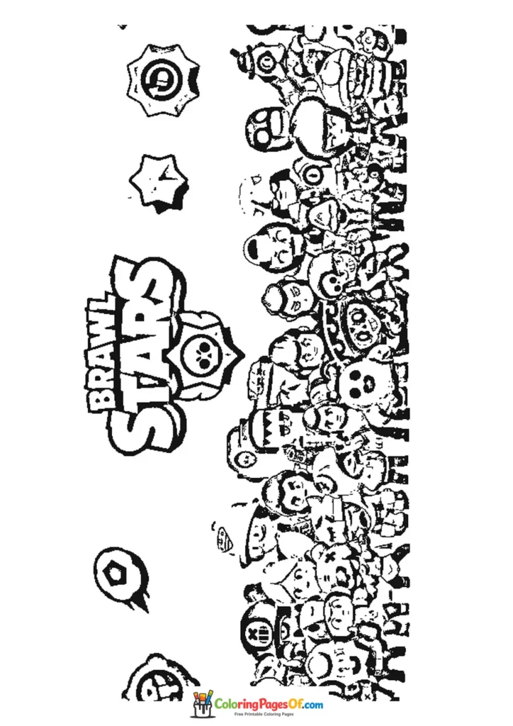 Brawl Stars Charakter-Banner zum Ausmalen und Ausdrucken
