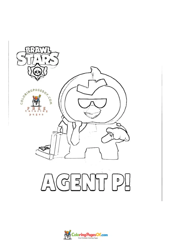 Brawl Stars Mr. P Ausmalbild zum Ausdrucken