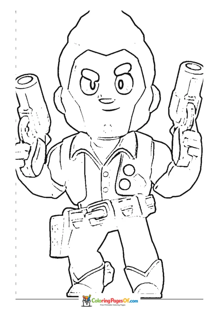 Brawl Stars Colt 1 Ausmalbild zum Ausdrucken