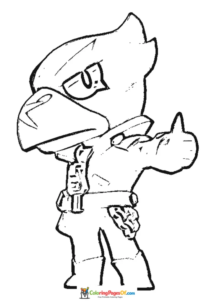 Brawl Stars Crow Ausmalbild zum Ausdrucken