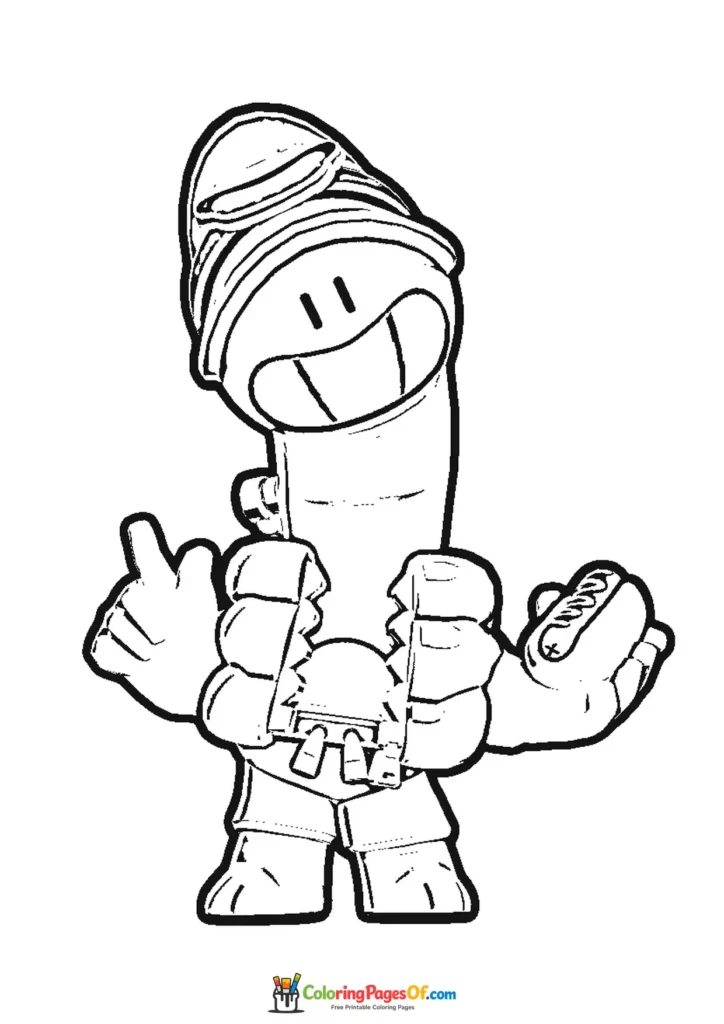 Brawl Stars Doug Ausmalbild zum Ausdrucken