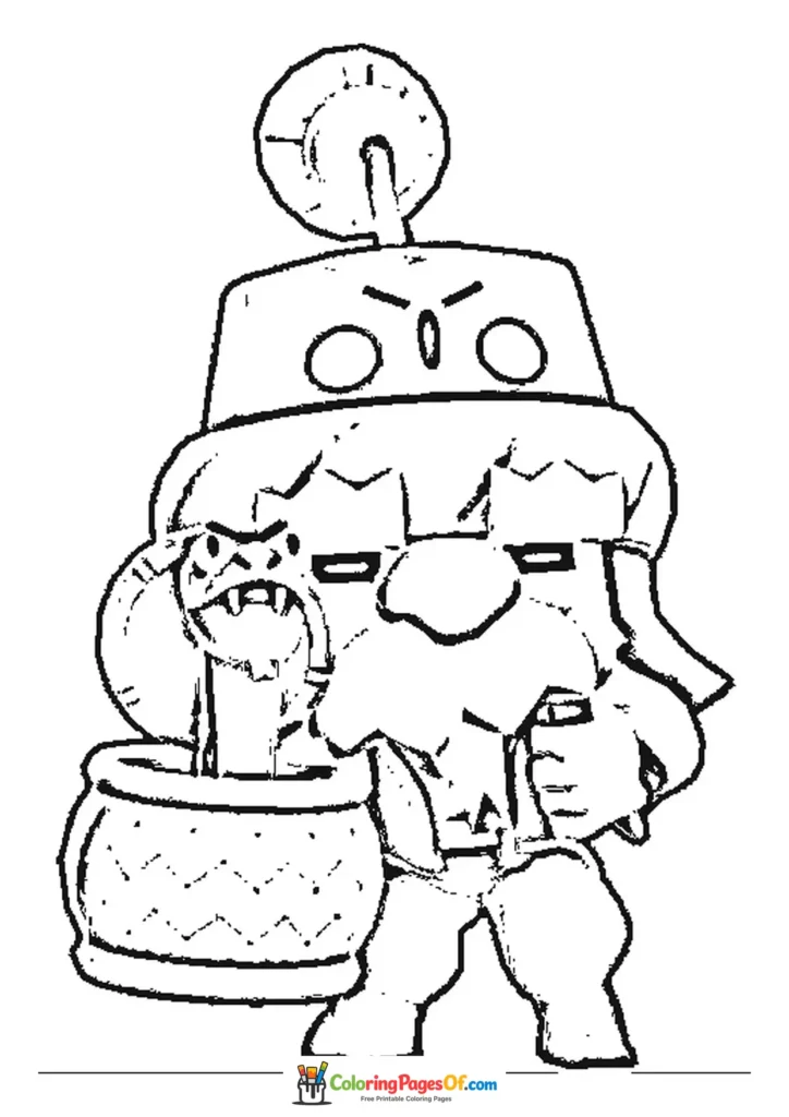 Brawl Stars Dynamike 2 Ausmalbild zum Ausdrucken