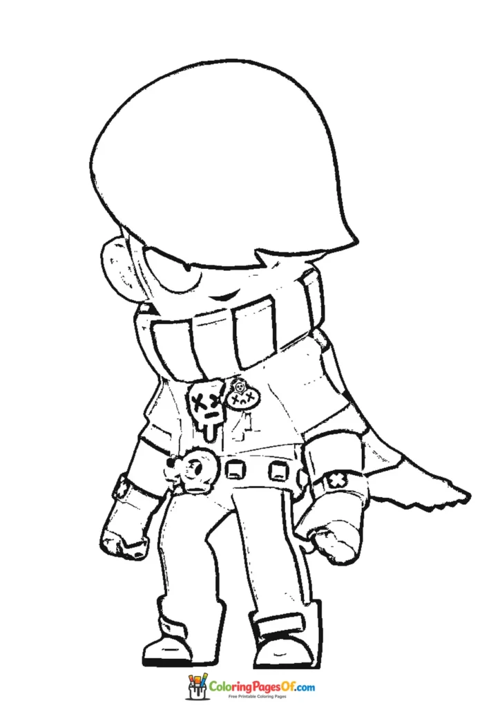 Brawl Stars Edgar Ausmalbild zum Ausdrucken