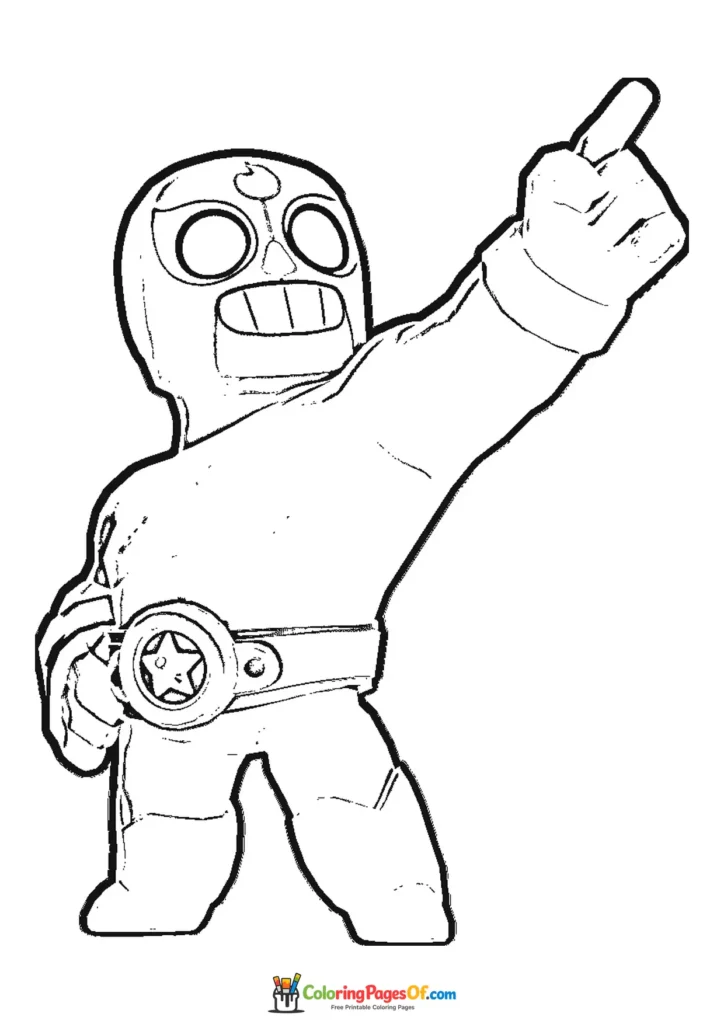 Brawl Stars El Primo Ausmalbild zum Ausdrucken