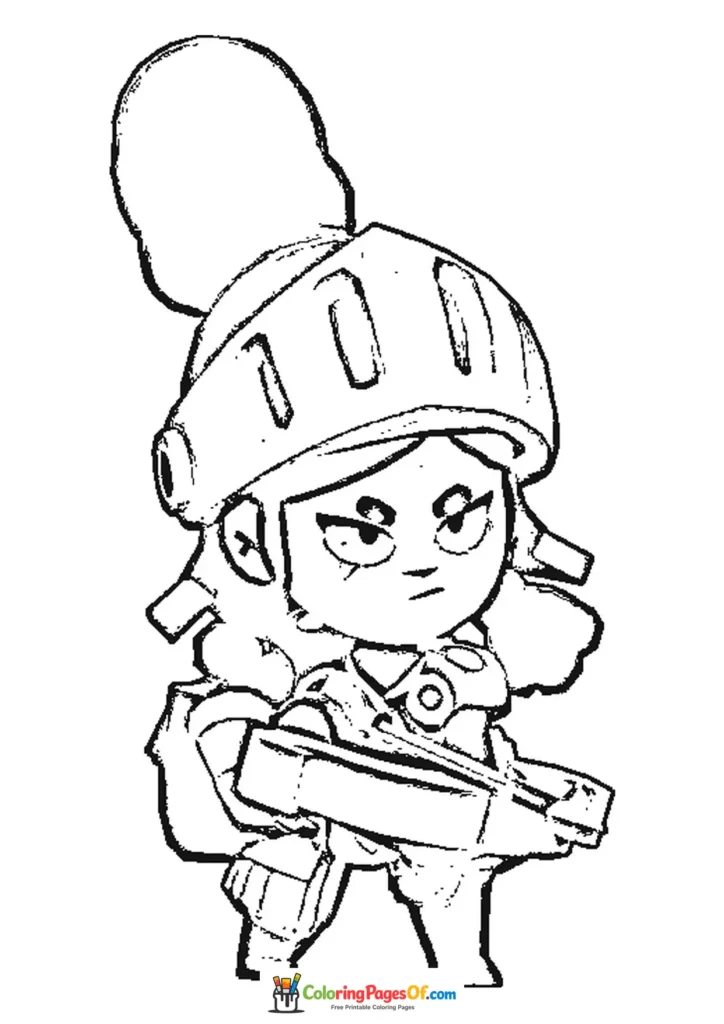 Brawl Stars Jessie Knight Ausmalbild zum Ausdrucken
