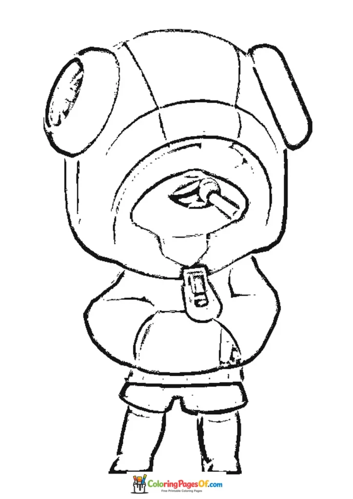 Brawl Stars Leon Ausmalbild zum Ausdrucken