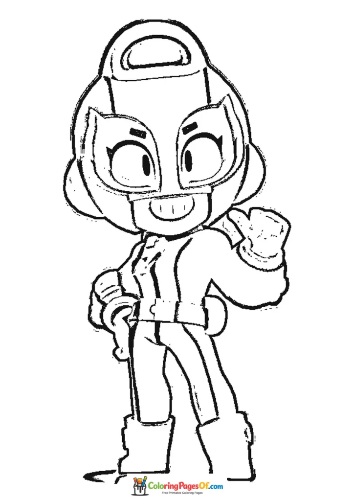 Brawl Stars Max Ausmalbild zum Ausdrucken