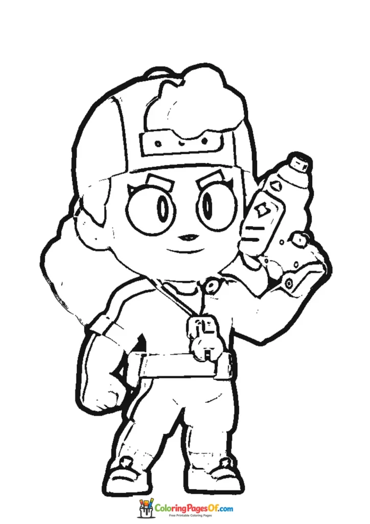 Brawl Stars Meg Ausmalbild zum Ausdrucken