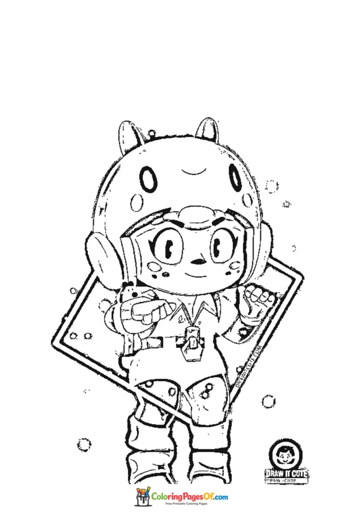 Brawl Stars Neko Bea Ausmalbild zum Ausdrucken