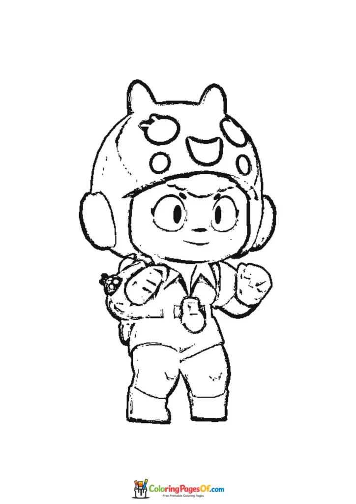 Brawl Stars Nita Ausmalbild zum Ausdrucken