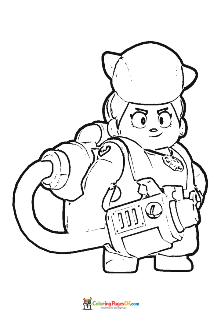 Brawl Stars Pam 1 Ausmalbild zum Ausdrucken
