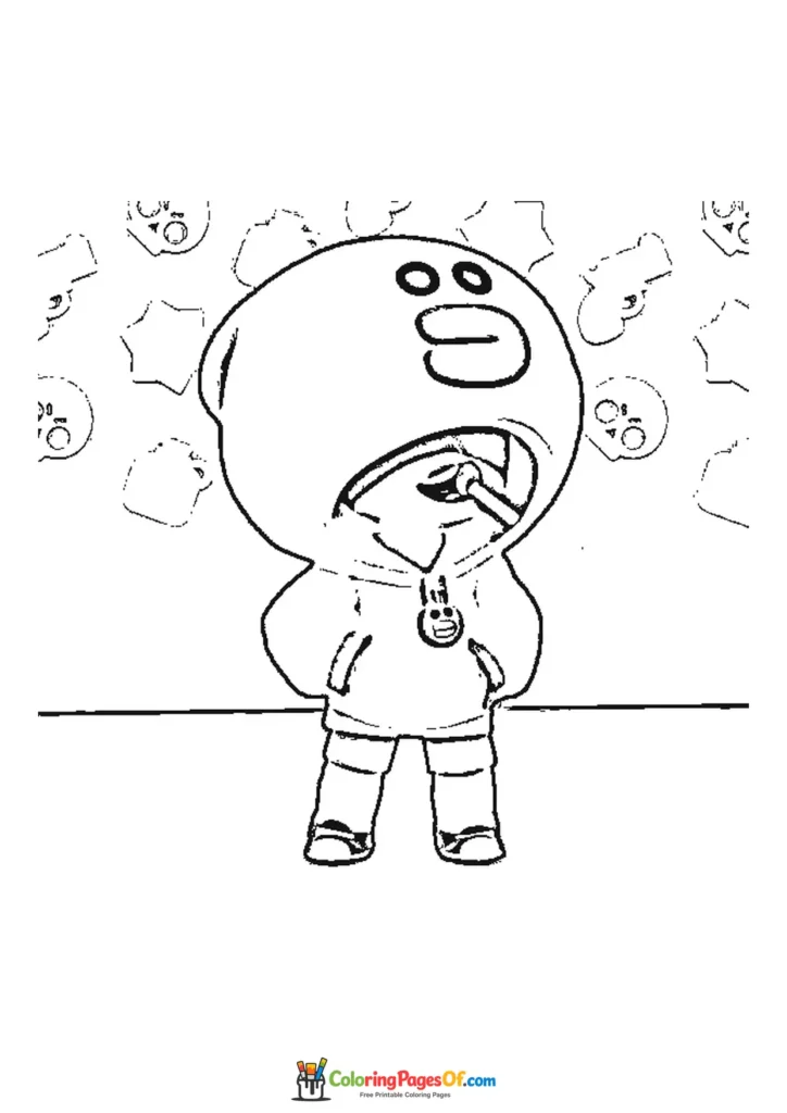 Brawl Stars Sally Leon Ausmalbild zum Ausdrucken