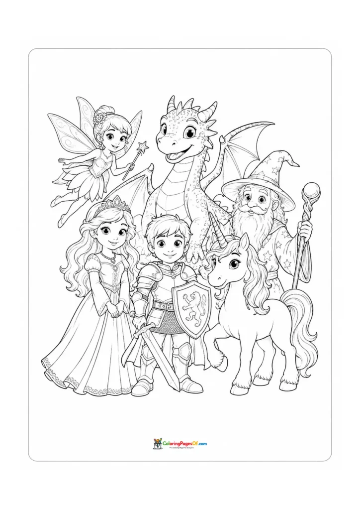 Characters & Fantasy Coloring Pages