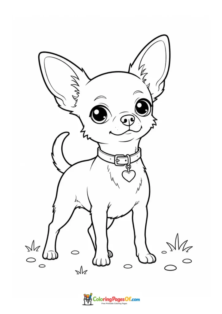 Cute Chihuahua coloring page