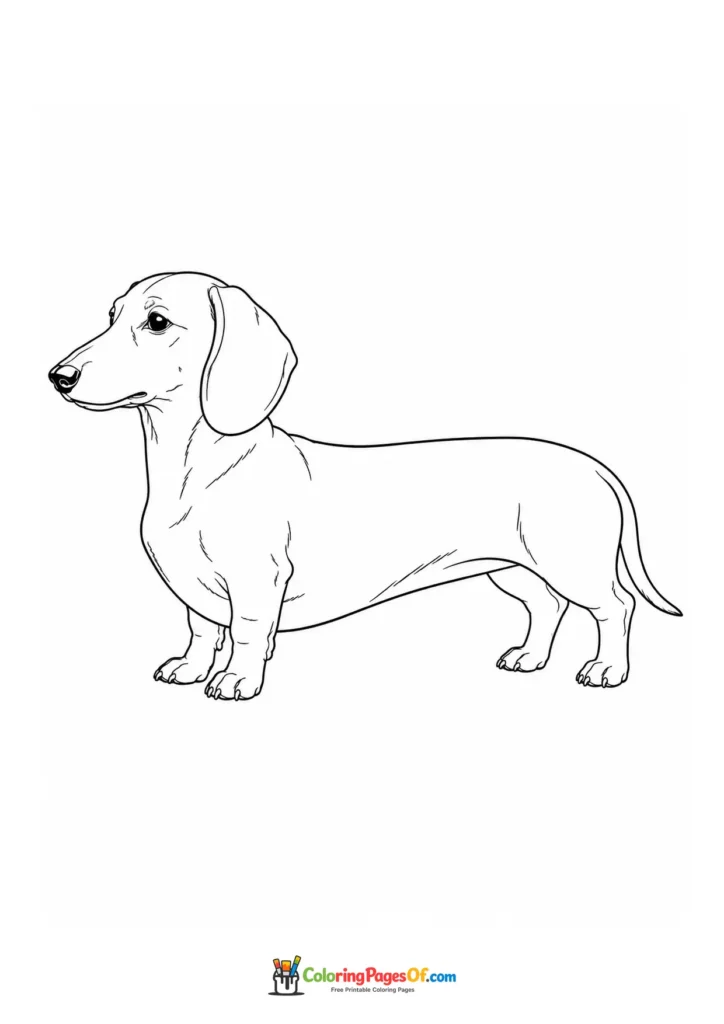 Dachshund coloring page