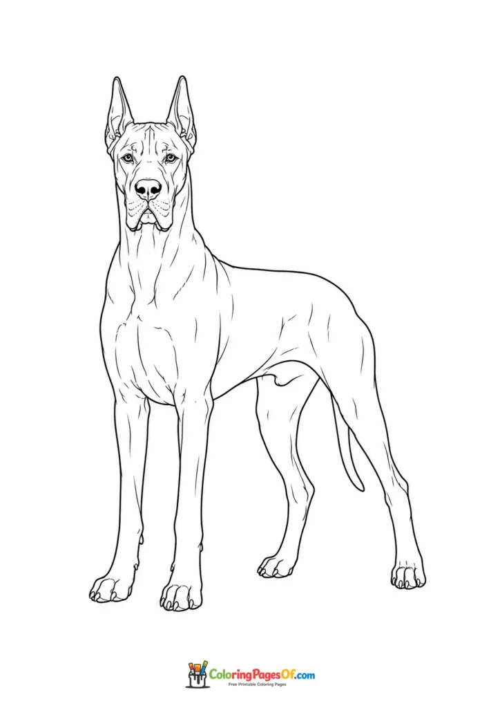 Great Dane coloring page