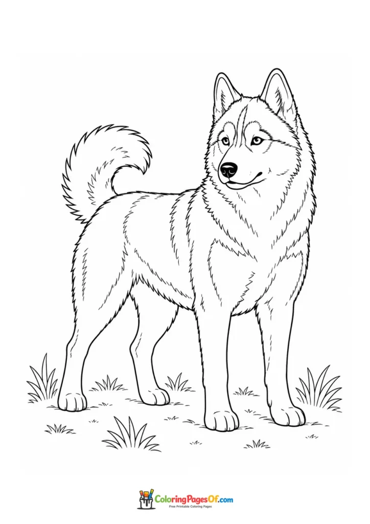 Husky coloring page