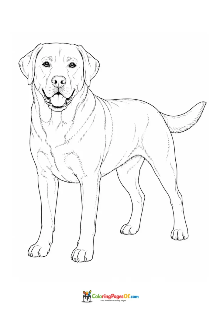 Labrador retriever coloring page