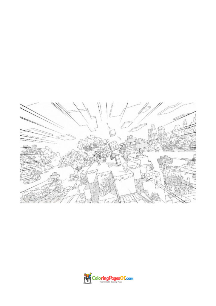 Minecraft characters race through a blocky mountain landscape.