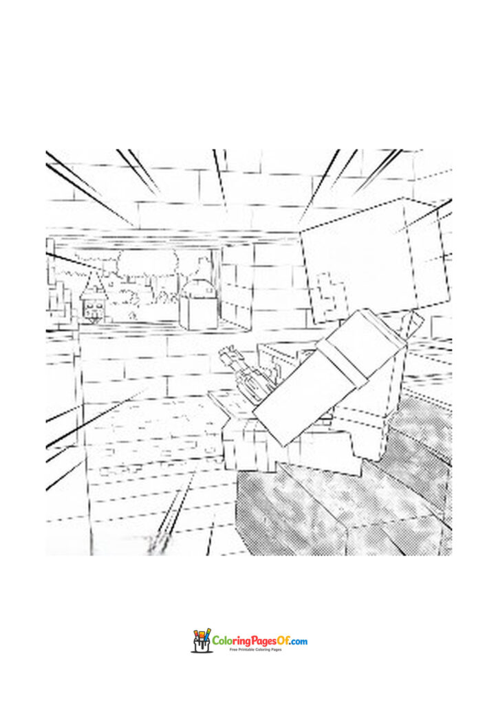 A Minecraft player mines blocks in an underground cave.