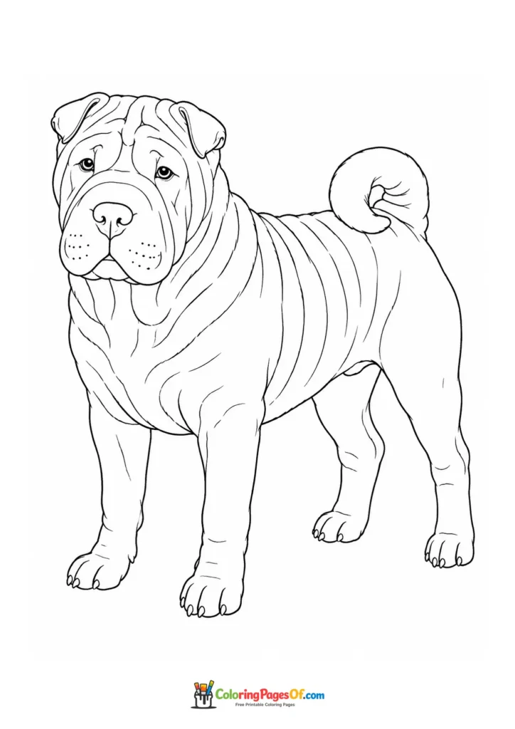 Shar Pei coloring page